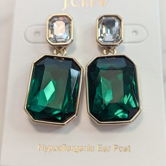J.Crew Factory Crystal Drop Statement Earrings - Picture 4 of 8